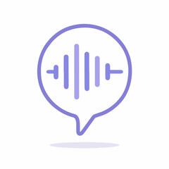 Voice Recognition Speech Bubble Icon