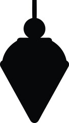 Silhouette of a plumb bob used by structural engineers Engineering tools silhouette