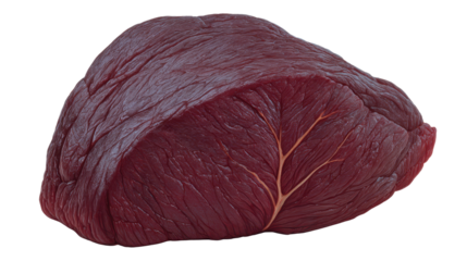 Fresh Raw Beef Cut Isolated on White Background for Culinary and Food Photography Use in Cookbooks and Menus