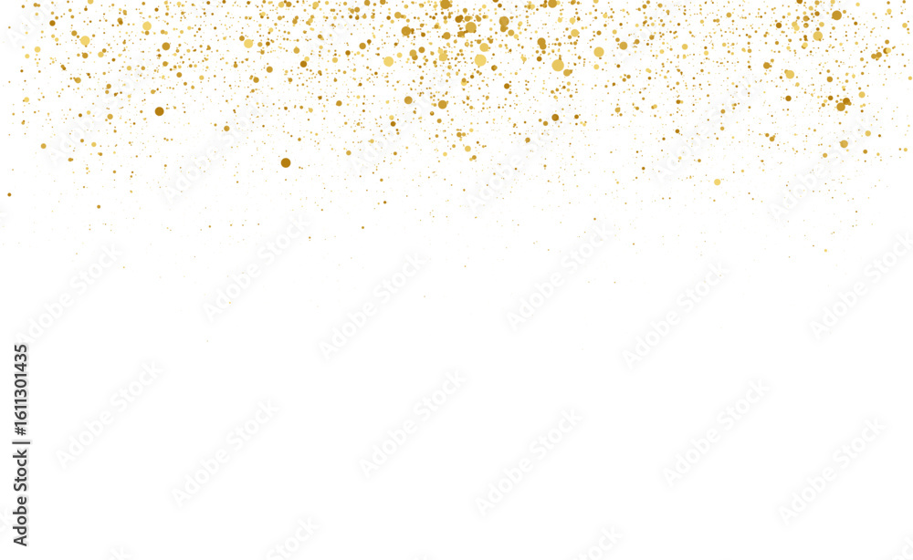 Poster golden halftone pattern on white background