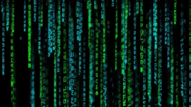 Falling Green & Blue Code