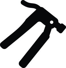 Silhouette of a rivet gun used in aerospace assembly Engineering tools silhouette