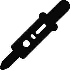 Silhouette of a soldering iron used in electronics Engineering tools silhouette