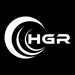 HGR letter design. HGR letter technology logo design on a Black background. HGR Monogram logo design for an entrepreneur and business	