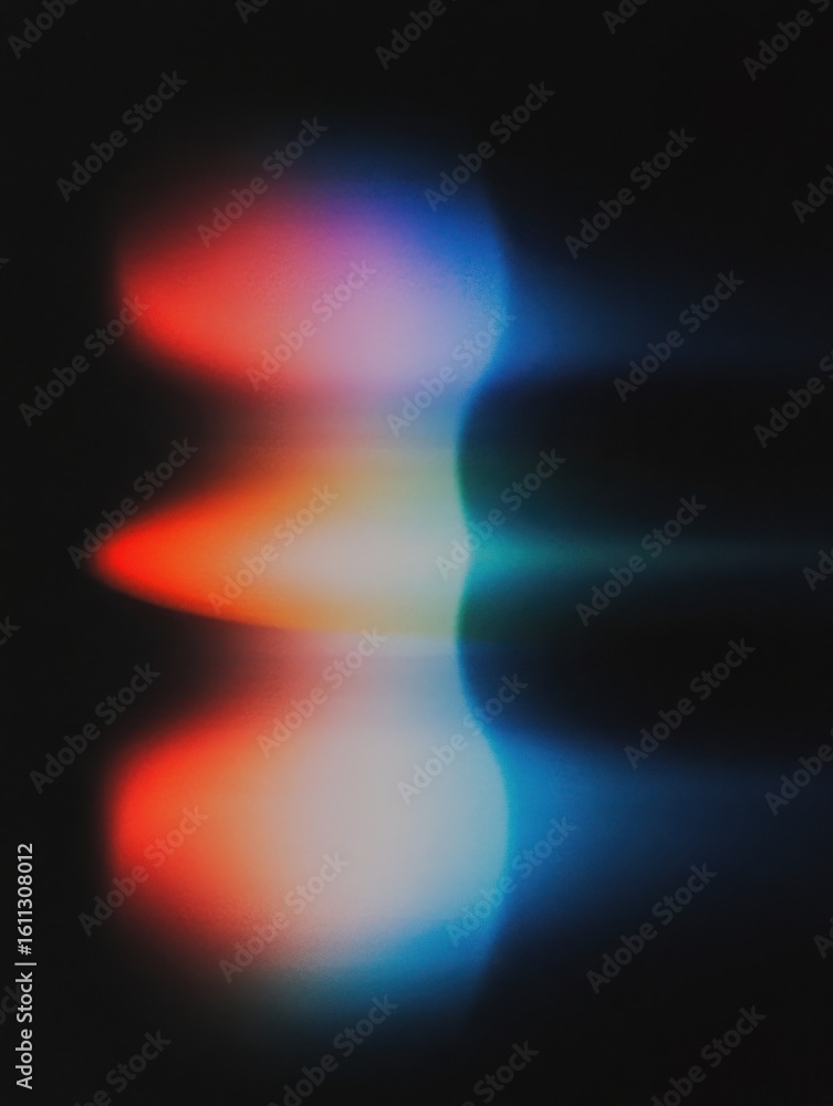Aufkleber vertical abstract light streaks and blurred gradient color forms against a dark background, a futuri