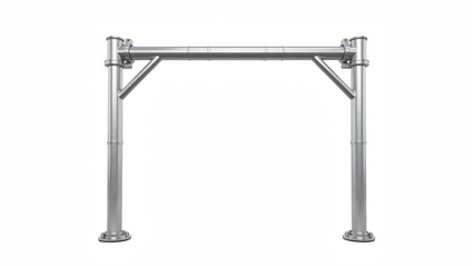 Sturdy metal frame structure designed for various applications, showcasing industrial strength and durability. Ideal for construction or support