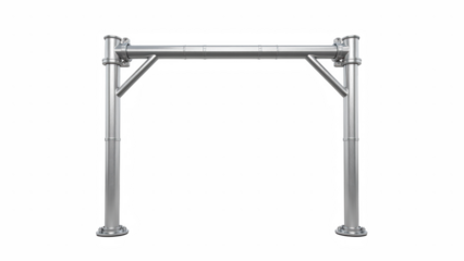 Sturdy metal frame structure designed for various applications, showcasing industrial strength and durability. Ideal for construction or support