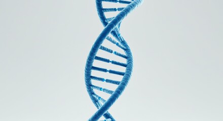 Blue Dna Double Helix Model in Scientific Laboratory Setting