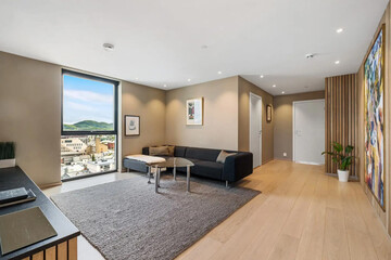 Modern luxury apartment interior in minimal scandinavian style, 3d rendering
