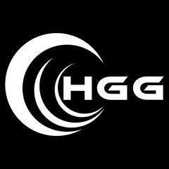 HGG letter design. HGG letter technology logo design on a Black background. HGG Monogram logo design for an entrepreneur and business	