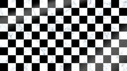 Obraz premium Marble and Black Checkerboard Pattern 