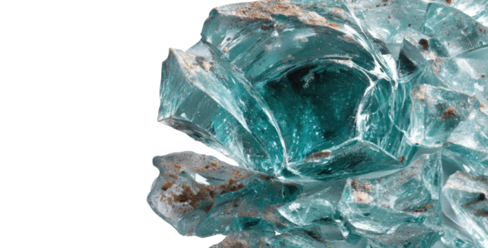 Examining unique crystalline structures natural view. Isolated on transparent background, png. - Powered by Adobe