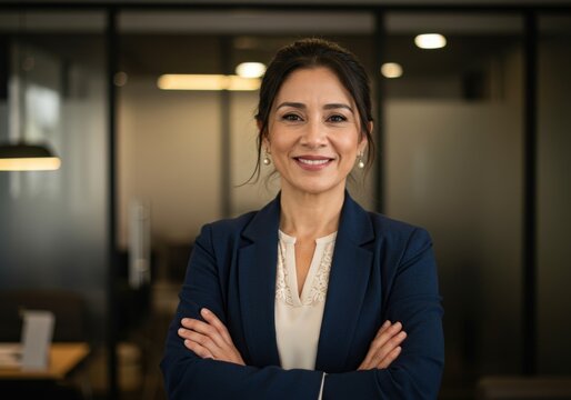 Portrait business woman professional confident smiling