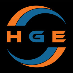 HGE letter design. HGE letter technology logo design on a Black background. HGE Monogram logo design for an entrepreneur and business	