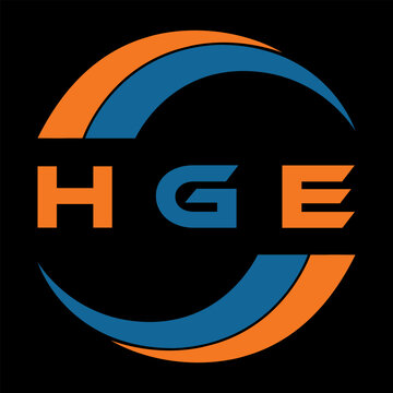 HGE letter design. HGE letter technology logo design on a Black background. HGE Monogram logo design for an entrepreneur and business	