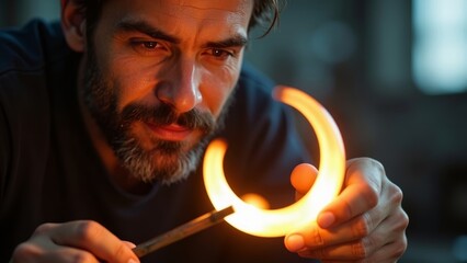 Close up of Flame Glass Craft