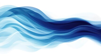 Abstract blue swirls with shades of indigo and cyan, creating a calm, flowing energy.