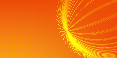 Yellow and orange vector abstract geometrical gradient shape modern background.