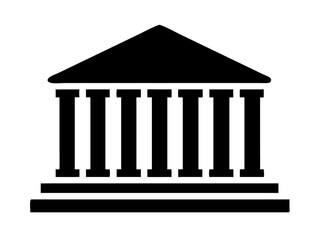  Greek Temple Icon Vector Illustration 
