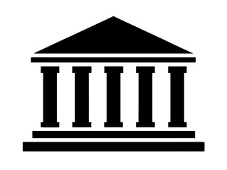  Greek Temple Icon Vector Illustration 