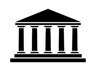 Obraz premium Greek Temple Icon Vector Illustration 