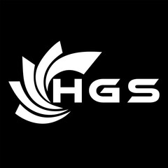 HGS letter design. HGS letter technology logo design on a Black background. HGS Monogram logo design for an entrepreneur and business	