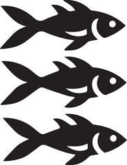 Minimal Black Fish Logo Vector – Silhouette Icon for Seafood and Fishing Brand Design