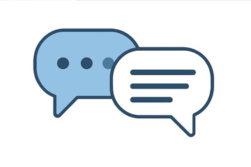 Chat bubble icon vector illustration. Speech bubbles for messaging, communication, and dialogue. Online comment, talk, and conversation symbol for web and mobile app design.