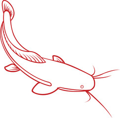 Catfish Outline Design
