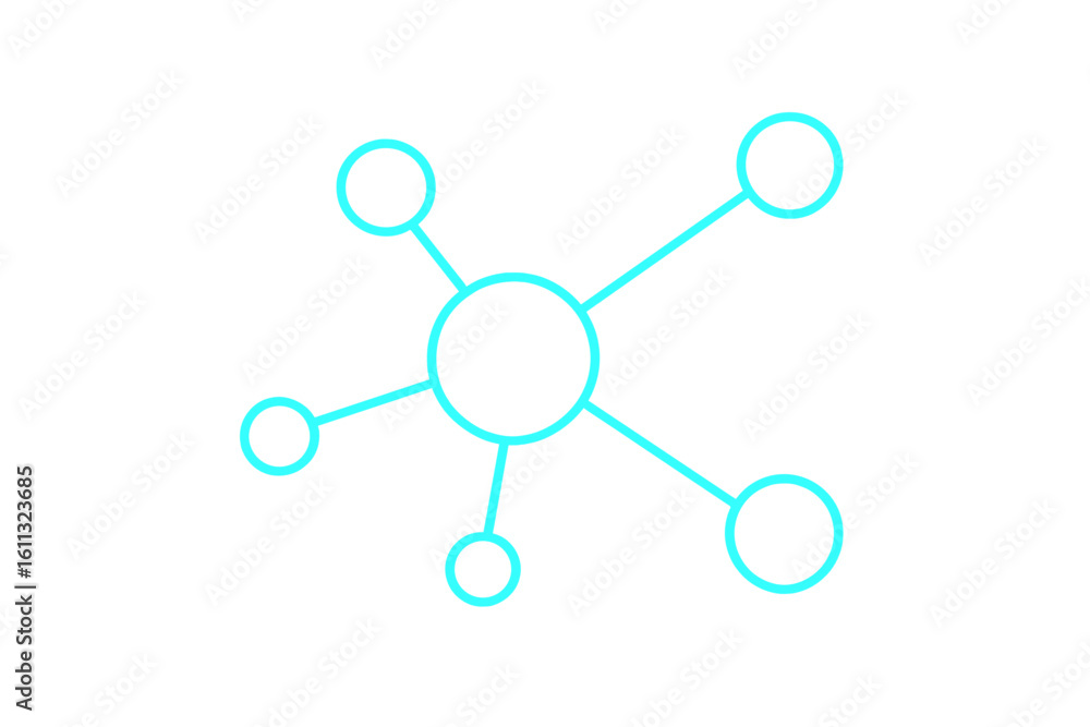 Poster high-tech network nodes design. abstract connection concept. communication, data, and technology sym