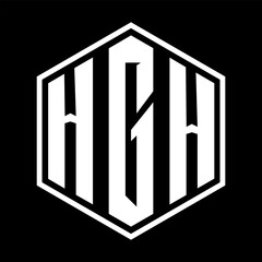 HGH letter design. HGH letter technology logo design on a Black background. HGH Monogram logo design for an entrepreneur and business	