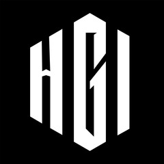 HGI letter design. HGI letter technology logo design on a Black background. HGI Monogram logo design for an entrepreneur and business	
