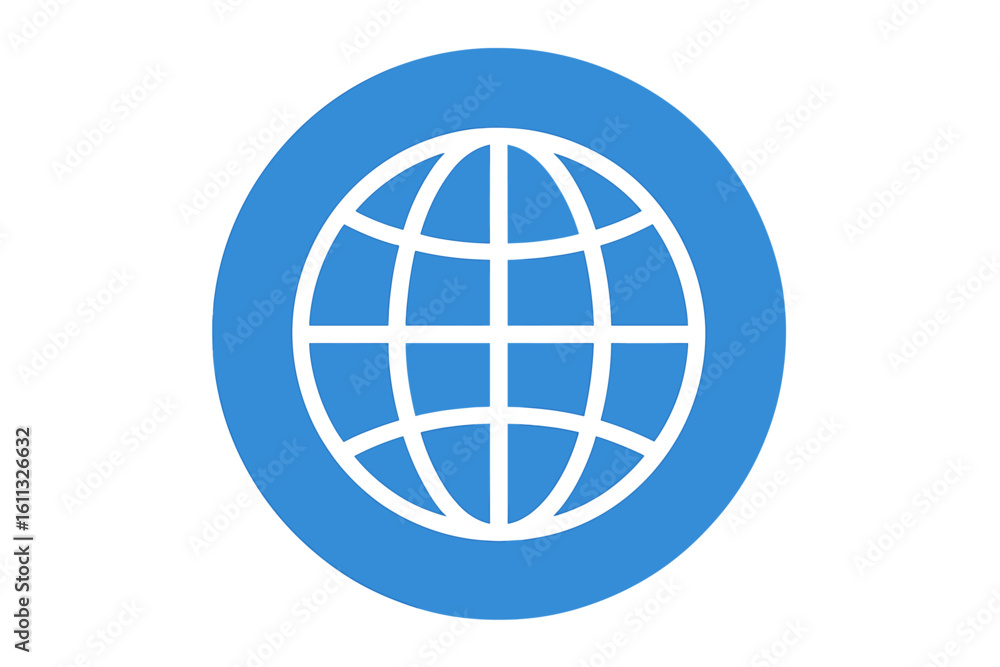 Poster globe icon vector for web design. internet symbol concept for global network communication. world wi