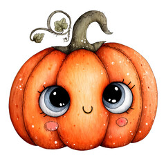 Cute Halloween Pumpkin Clipart Set – Funny Cartoon Pumpkins PNG with Big Eyes, Smiling Faces, Isolated Transparent Background – Autumn Fall Harvest Kids Art for Sublimation & Stickers