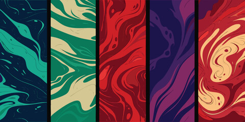 wall featuring a vibrant series of colorful stripes in various hues..eps