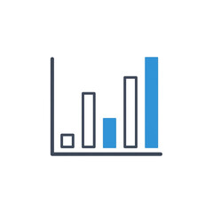  Bar chart icon showing growth and data
