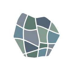 Abstract geometric mosaic logo icon