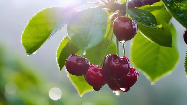 Cherries in the Sun Close-up of Cherries