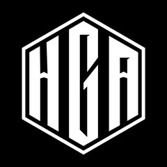 HGA letter design. HGA letter technology logo design on a Black background. HGA Monogram logo design for an entrepreneur and business	