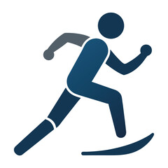 Silhouette of an Athlete Starting a Race with Determination and Focus on Achieving Success	