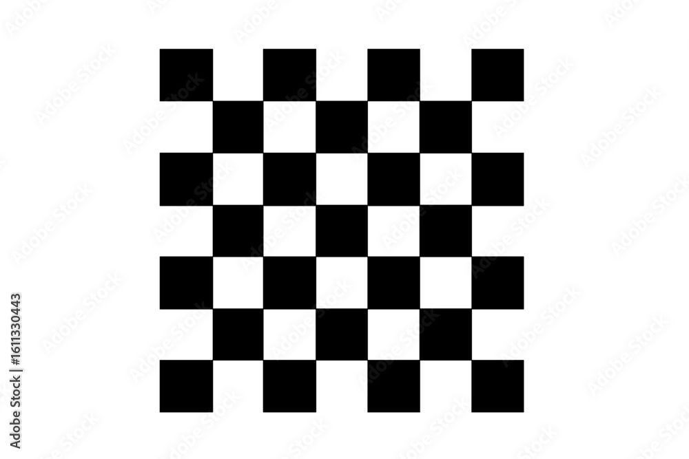 Poster checkered pattern seamless vector background. black and white checkerboard texture. abstract geometr