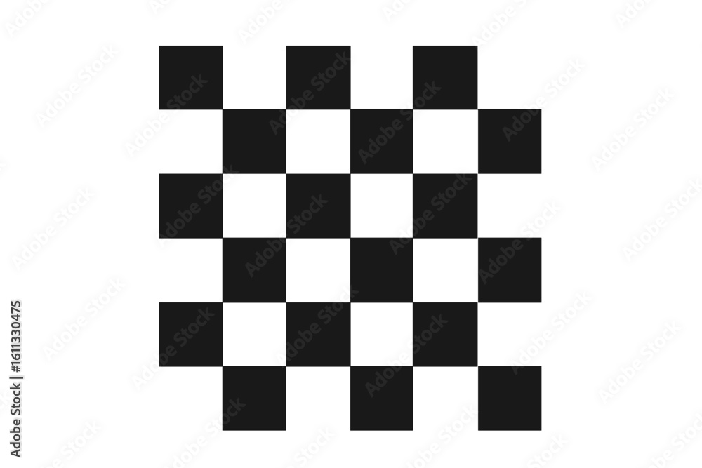 Poster checkered seamless pattern vector. black and white checkerboard background. abstract geometric chess