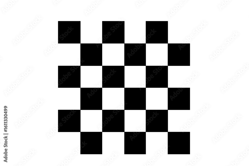 Poster checkered pattern seamless texture. black and white checkerboard background. geometric squares desig