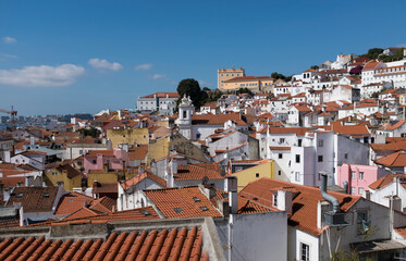 Lisbon city view from a viewpoint 