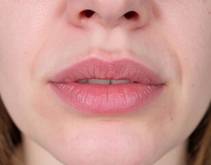 Obraz premium Close-up of a woman's lips