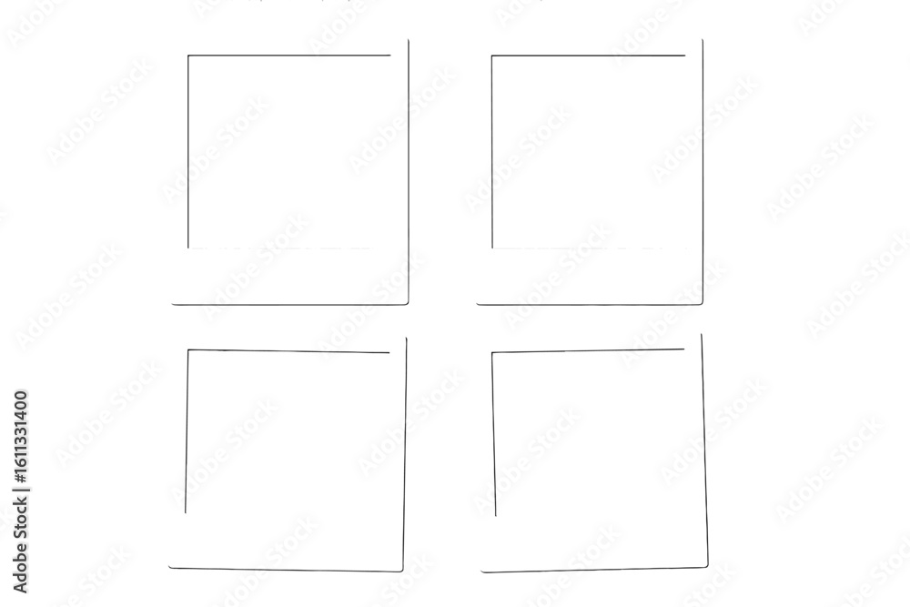 Poster set of retro polaroid photo frames. instant camera picture mockup template. empty blank snapshot bor
