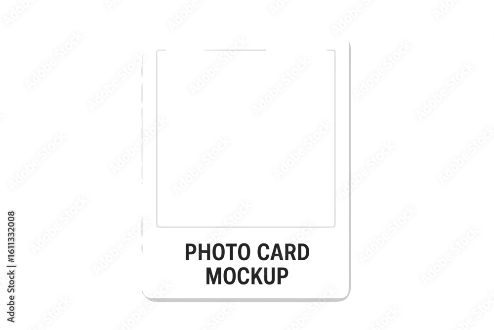 Poster realistic photo card frame mockup. vector instant photo template. blank empty polaroid for photograp