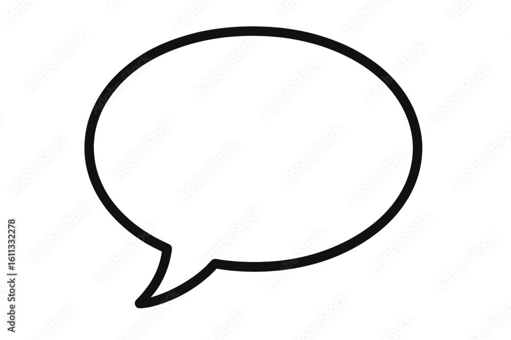 Poster speech bubble vector icon. blank chat balloon for comics. empty talk bubble for text message or dial