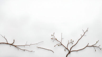 White background featuring separate tree branches