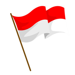 Indonesia national flag, vector, art, ornament, design.
